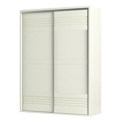 Guarda Roupa Solteiro 179cm 2 Portas De Correr 100% Mdf Tw601 Off White - Dalla Costa
