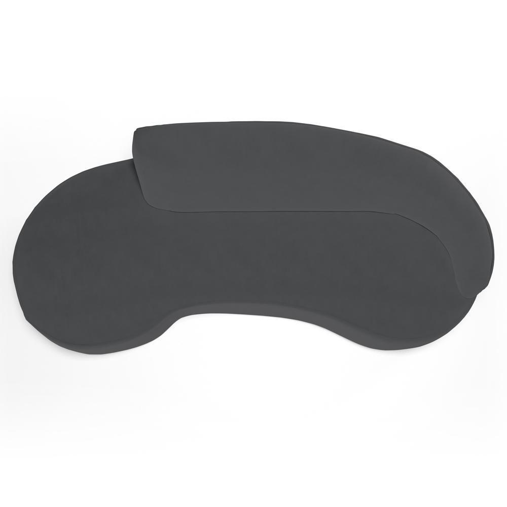 Sofá Living 4 Lugares 300cm Braço Direito Mozart D06 Veludo Cinza - Mpozenato - 8