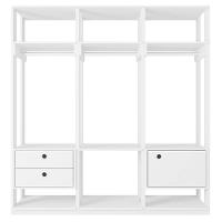 Módulo Guarda Roupa Closet Casal 1 Porta 2 Gavetas Titan Branco Velluto - Móveis Leão - 3