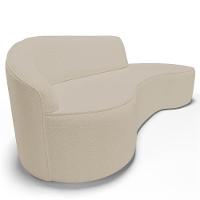 Sofá Living 4 Lugares 300cm Braço Esquerdo Mozart D06 Sintético Bege - Mpozenato - 7