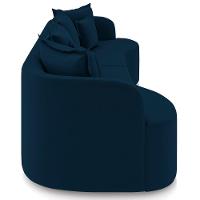 Sofá 4 Lugares 250cm Orgânico Quito Z08 Veludo Azul Marinho - Mpozenato - 7