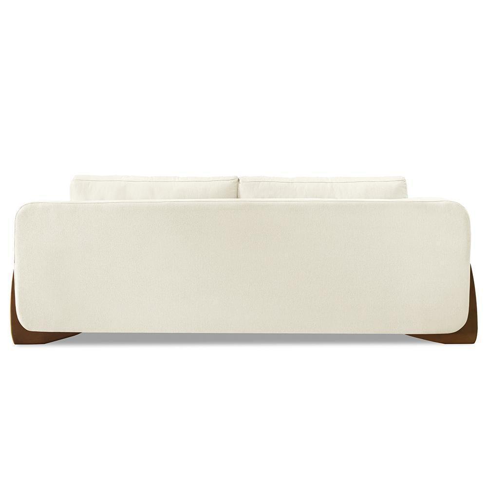 Sofá 2 Lugares Base De Madeira 180cm Izzy S06 Linho Natural - Mpozenato - 6