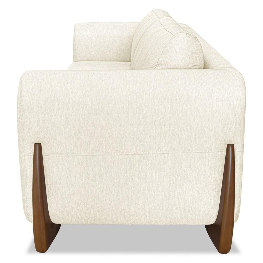 Sofá 2 Lugares Base De Madeira 180cm Izzy S06 Linho Natural - Mpozenato - 7