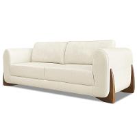 Sofá 2 Lugares Base De Madeira 180cm Izzy S06 Linho Natural - Mpozenato - 1
