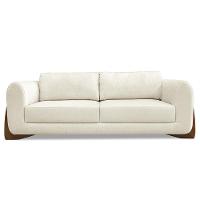 Sofá 2 Lugares Base De Madeira 180cm Izzy S06 Linho Natural - Mpozenato - 5