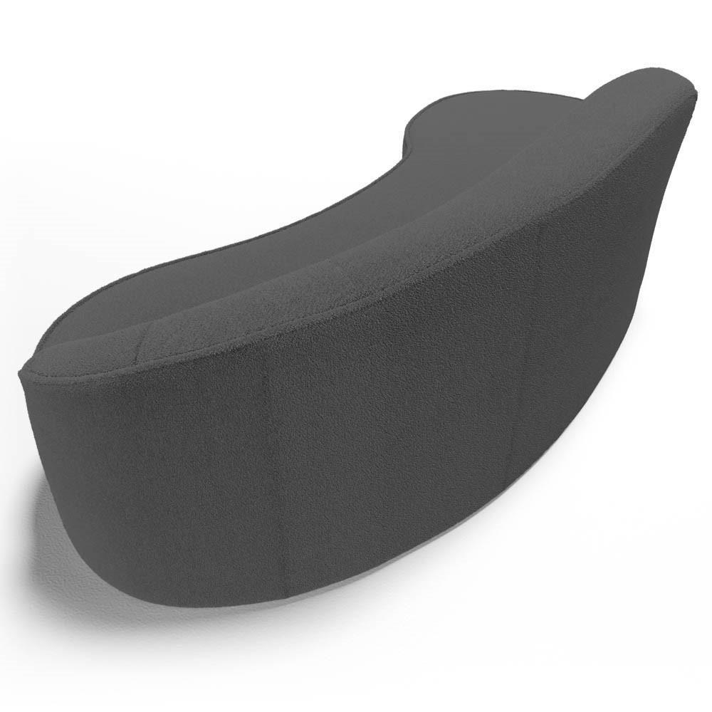 Sofá Living 3 Lugares 210cm Braço Direito Mozart D06 Bouclê Chumbo - Mpozenato - 6