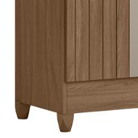 Guarda Roupa Casal 165cm Com Espelho Khani Carvalho/fendi Z17 - Mpozenato - 6