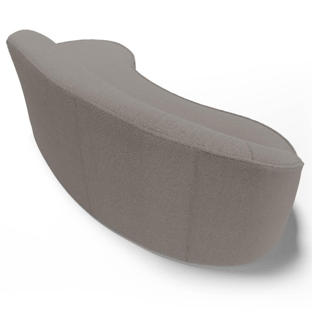 Sofá Living 4 Lugares 300cm Braço Esquerdo Mozart D06 Bouclê Bege Escuro - Mpozenato - 6