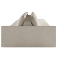 Sofá Ilha Modular Com Puff Para Sala Living 432cm Georgia Z08 Boucle Bege - Mpozenato - 6