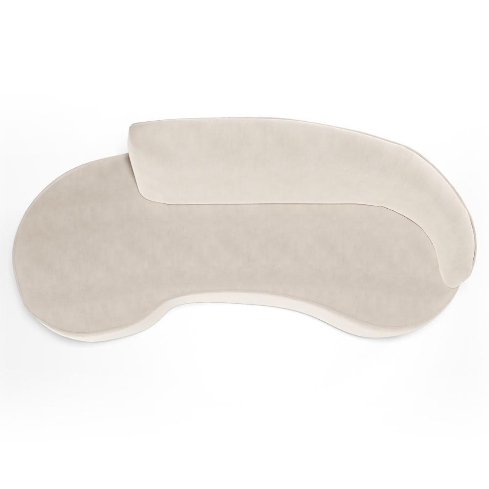 Sofá Living 2 Lugares 180cm Braço Direito Mozart D06 Veludo Bege - Mpozenato - 8