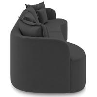 Sofá 4 Lugares 250cm Orgânico Quito Z08 Veludo Cinza Escuro - Mpozenato - 7