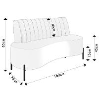 Sofá 2 Lugares 160cm Pés Aço Preto Tamar Z08 Sintético Camel - Mpozenato