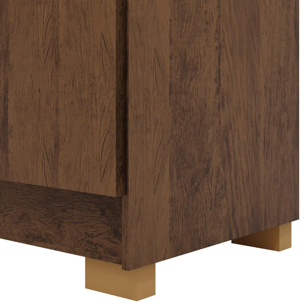 Guarda Roupa Casal 218cm Com Espelho Bolty Imbuia/champanhe V02 - Mpozenato - 8