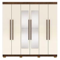 Guarda Roupa Casal 218cm Com Espelho Bolty Imbuia/champanhe V02 - Mpozenato - 6