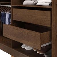 Guarda Roupa Casal 218cm Com Espelho Bolty Imbuia/champanhe V02 - Mpozenato - 7
