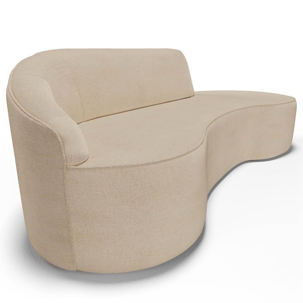 Sofá Living 4 Lugares 300cm Braço Esquerdo Mozart D06 Linho Bege Escuro - Mpozenato - 7