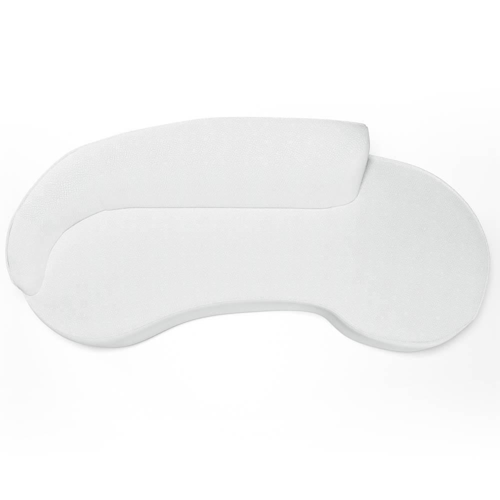 Sofá Living 3 Lugares 210cm Braço Esquerdo Mozart D06 Sintético Branco - Mpozenato - 6