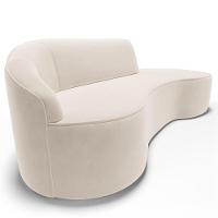 Sofá Living 4 Lugares 280cm Braço Esquerdo Mozart D06 Veludo Bege - Mpozenato - 7