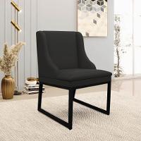 Cadeira Sala De Jantar Industrial Preto Kit 4 Liz Sintético Pto D03 - D'rossi - 2