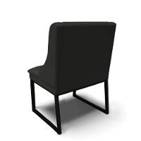 Cadeira Sala De Jantar Industrial Preto Kit 4 Liz Sintético Pto D03 - D'rossi - 6