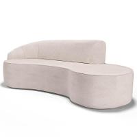 Sofá Living 2 Lugares 180cm Braço Esquerdo Mozart D06 Linho Cru - Mpozenato - 1