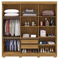 Guarda Roupa Casal 218cm Com Espelho Bolty Nature V02 - Mpozenato - 5
