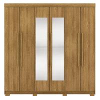 Guarda Roupa Casal 218cm Com Espelho Bolty Nature V02 - Mpozenato - 6