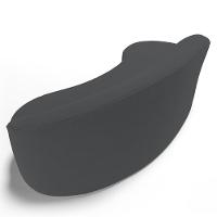 Sofá Living 3 Lugares 260cm Braço Direito Mozart D06 Veludo Cinza - Mpozenato - 6