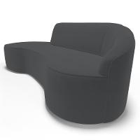 Sofá Living 3 Lugares 260cm Braço Direito Mozart D06 Veludo Cinza - Mpozenato - 7