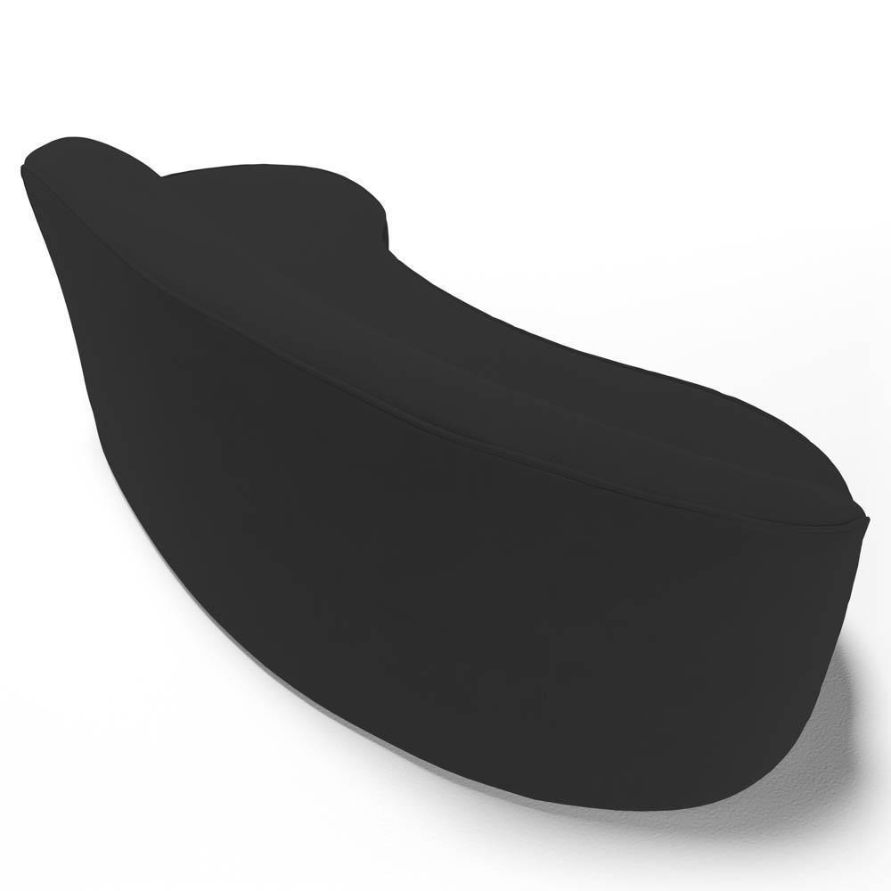 Sofá Living 3 Lugares 260cm Braço Esquerdo Mozart D06 Veludo Preto - Mpozenato - 6