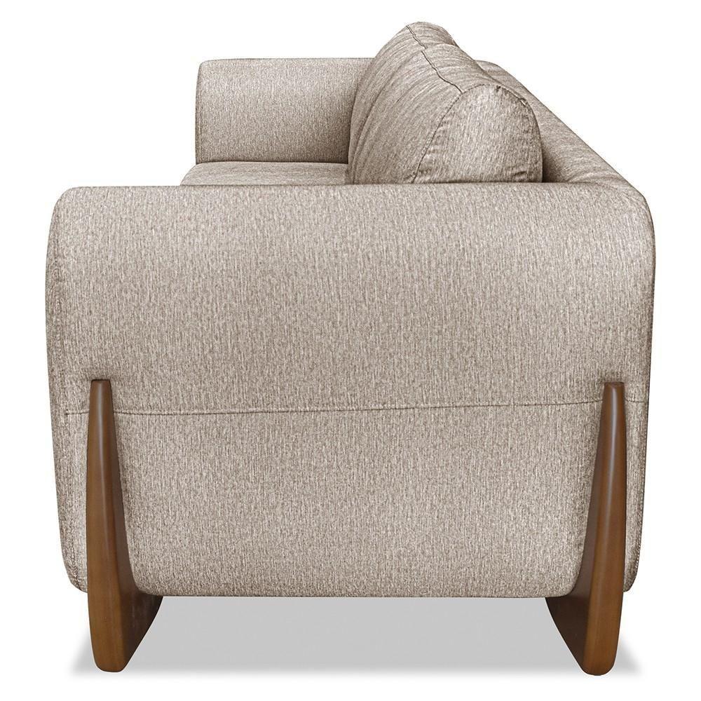 Sofá 2 Lugares Base De Madeira 160cm Izzy S06 Linho Areia - Mpozenato - 7