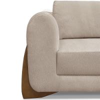 Sofá 2 Lugares Base De Madeira 160cm Izzy S06 Linho Areia - Mpozenato - 8