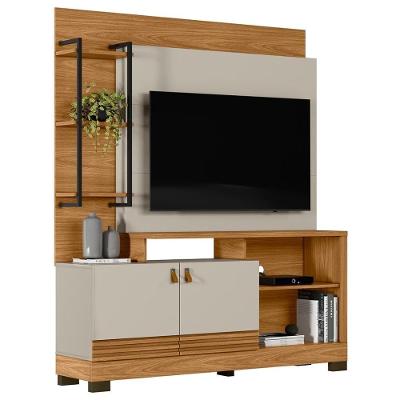 Estante Painel Para Tv 50 Pol 160cm Pilar L06 Nature-off White - Mpozenato