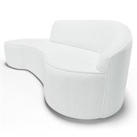 Sofá Living 3 Lugares 260cm Braço Direito Mozart D06 Sintético Branco - Mpozenato - 7