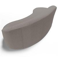 Sofá Living 4 Lugares 300cm Braço Direito Mozart D06 Bouclê Bege Escuro - Mpozenato - 6