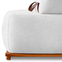 Sofá 4 Lugares Ilha 2 Módulos 180cm Viero S06 Boucle Branco - Mpozenato - 6