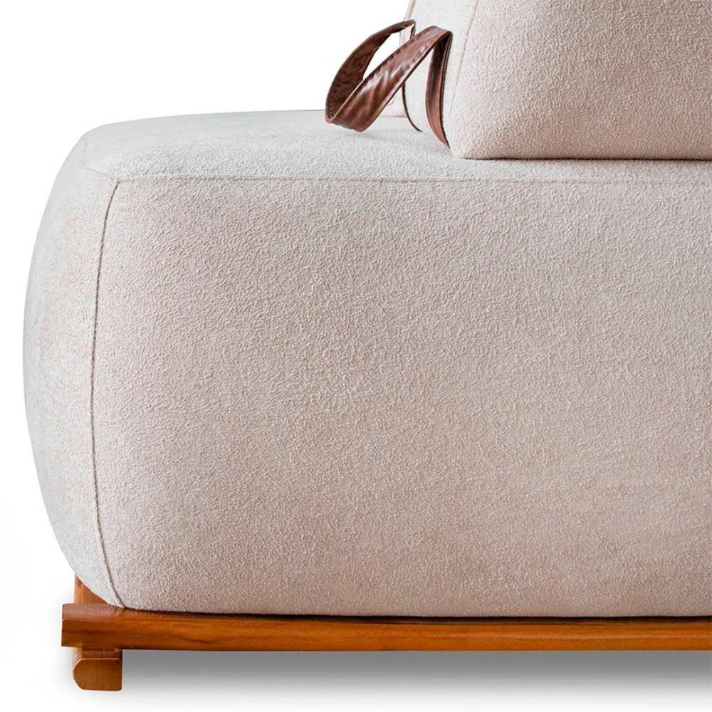 Sofá 6 Lugares Ilha 2 Módulos 220cm Viero S06 Boucle Bege - Mpozenato - 6