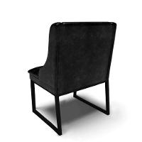 Cadeira Sala De Jantar Industrial Preto Kit 4 Liz Sint Pu Preto D03 - D'rossi - 6