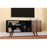 Rack para TV RT3014 até 47 Polegadas c/ 1 Porta Preto/Rustico - Movelbento - 1