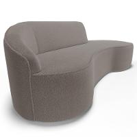 Sofá Living 4 Lugares 280cm Braço Esquerdo Mozart D06 Bouclê Bege Escuro - Mpozenato - 7