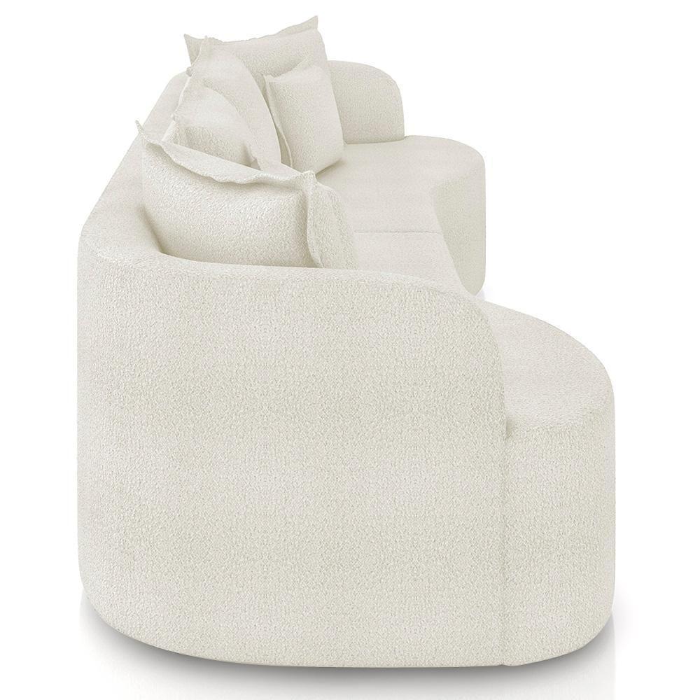 Sofá 4 Lugares 250cm Orgânico Quito Z08 Boucle Areia - Mpozenato - 7