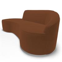 Sofá Living 3 Lugares 230cm Braço Direito Mozart D06 Veludo Telha - Mpozenato - 7