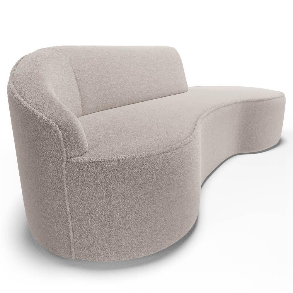 Sofá Living 3 Lugares 260cm Braço Esquerdo Mozart D06 Bouclê Bege - Mpozenato - 7