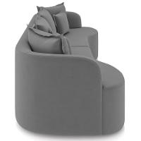 Sofá 4 Lugares 250cm Orgânico Quito Z08 Veludo Cinza - Mpozenato - 7