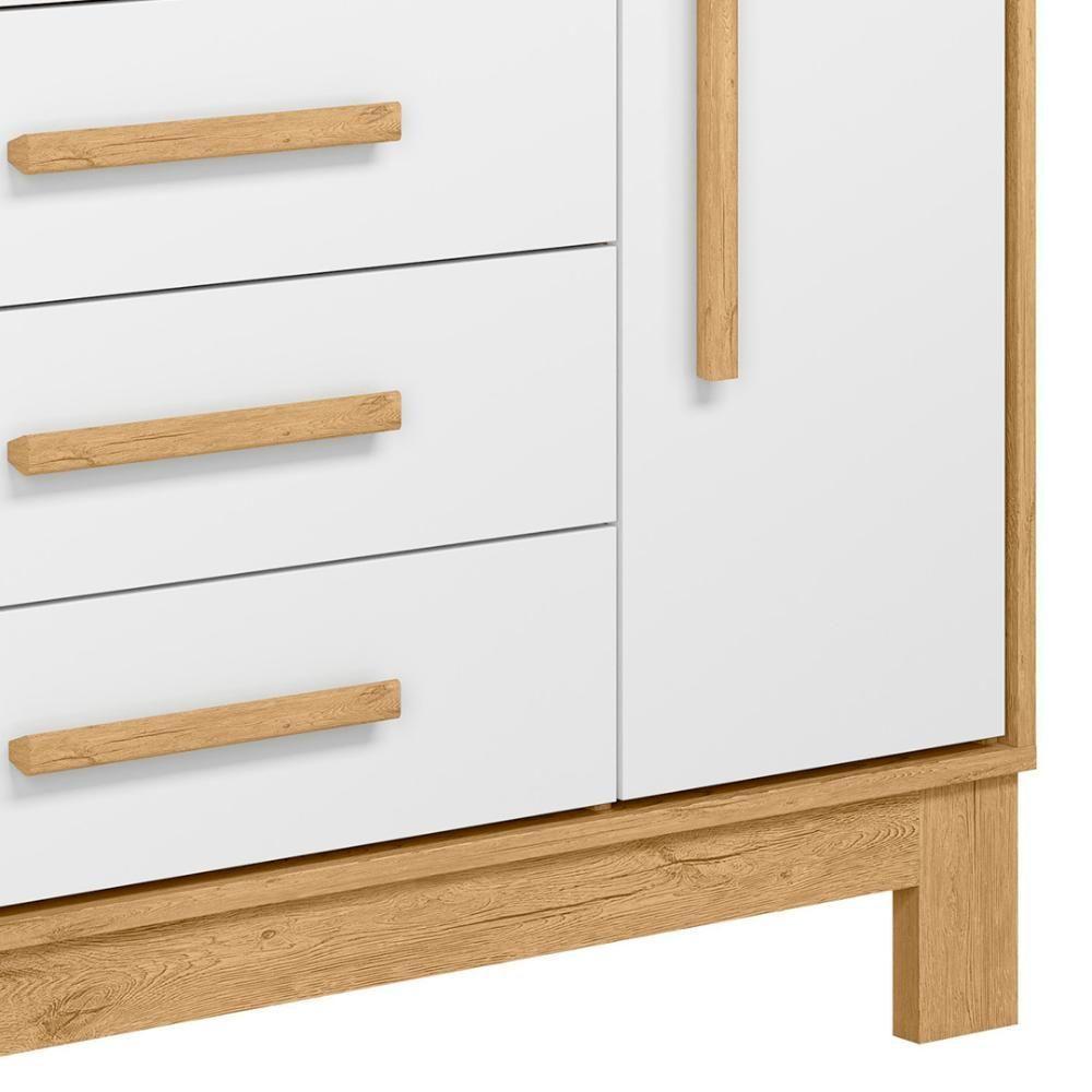 Cômoda Com Sapateira Infantil Q Encanto Slim Freijó-branco - Qmovi - 3