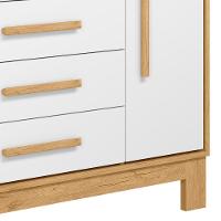 Cômoda Com Sapateira Infantil Q Encanto Slim Freijó-branco - Qmovi - 3