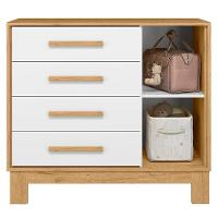 Cômoda Com Sapateira Infantil Q Encanto Slim Freijó-branco - Qmovi