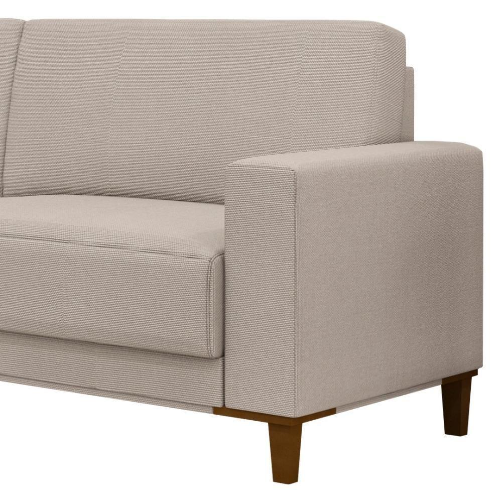 Sofá 3 Lugares 214cm Com 02 Poltronas Zaire M22 Linho Areia - Mpozenato - 9