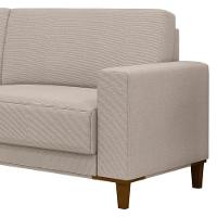 Sofá 3 Lugares 214cm Com 02 Poltronas Zaire M22 Linho Areia - Mpozenato - 9