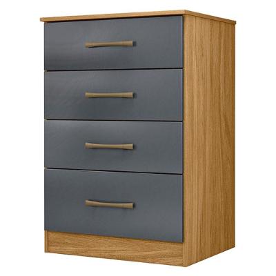 Cômoda Para Quarto 61cm Com 4 Gavetas Miriad Freijó-cinza Z17 - Mpozenato